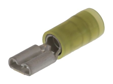 Molex 19019 Yellow Nylon Female Spade Connector, Quick Disconnect, 4.75 x 0.51mm Tab Size [19019-0051]; 684-262