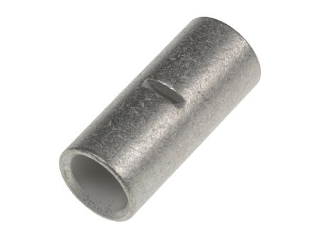 Molex, 19215 Butt Splice Connector, Silver, Uninsulated, Tin 10 → 12 AWG [19215-0028]; 684-280