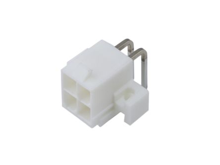 Molex 5569 Series Right Angle PCB PCB Header, 4 Contact(s), 4.2 mm Pitch, 2 Row(s), Shrouded [39-29-4049]; 684-395