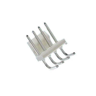 Molex 41792 Series Right Angle Through Hole PCB Header, 5 Contact(s), 3.96 mm Pitch, 1 Row(s), Shrouded [26-61-5050]; 684-454