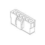 Molex, 35156 Connector Housing, 3.96mm Pitch, 6 Way, 1 Row [35156-1100]; 684-626