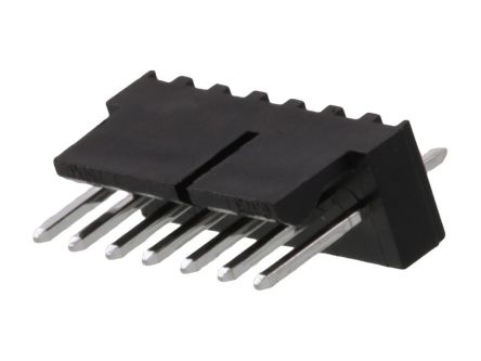 Molex 171856 Series Vertical Through Hole PCB Header, 7 Contact(s), 2.54 mm Pitch, 2 Row(s), Shrouded [171856-0007]; 684-752