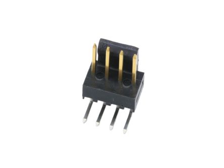 Molex 171857 Series Right Angle Through Hole PCB Header, 4 Contact(s), 2.54 mm Pitch, 1 Row(s), Shrouded [171857-1004]; 684-753