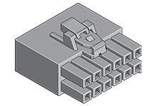 Molex, 172258 Female Crimp Connector Housing, 3.5mm Pitch, 4 Way, 2 Row [172258-1004]; 684-760