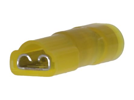 Molex 19600 Yellow Nylon Female Spade Connector, Quick Disconnect, 4.75 x 0.81mm Tab Size [19600-1304]; 684-943
