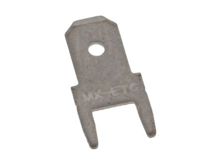 Molex 19708 Silver Uninsulated Male Spade Connector, Quick Disconnect, 4.75 x 0.51mm Tab Size [19708-4003]; 684-944
