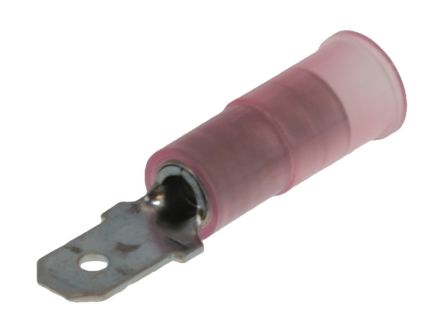 Molex 19025 Red Nylon Male Spade Connector, Quick Disconnect, 4.75 x 0.51mm Tab Size [19025-0003]; 685-136