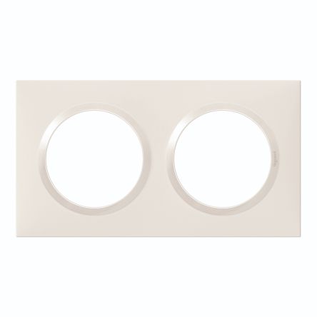Legrand White 2 Gang Cover Plate Plastic Faceplates & Mounting Plates [600802]; 687-892