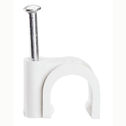 Legrand White Plastic Clip, 8mm Max. Bundle [031557]; 687-943