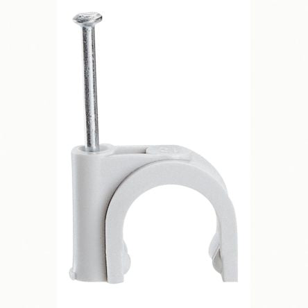Legrand White Plastic Clip, 7mm Max. Bundle [031526]; 687-947