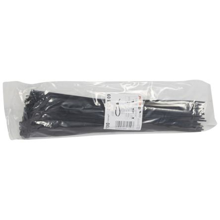 Legrand Cable Tie, Cable Ties, 360mm x 4.6 mm, Black Plastic, Pk-100units [031809]; 687-956