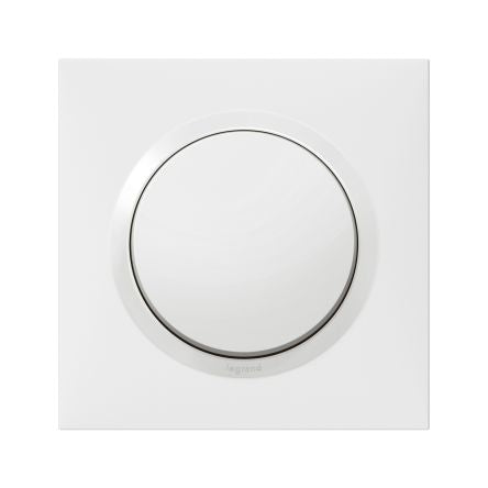 Legrand White Push Button Light Switch, 2 Way, 1 Gang, 6007 [600701]; 687-975