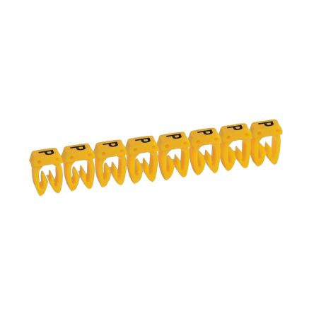 Legrand 0383 Push Mount Cable Marker, Yellow, Pre-printed "P", 2.7-3.9mm Cable, for Cable Marker, 038345 [038345]; 687-985