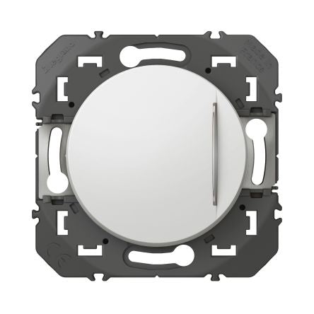Legrand White Push Button Light Switch, 2 Way, 1 Gang, 6000 [600009]; 687-989
