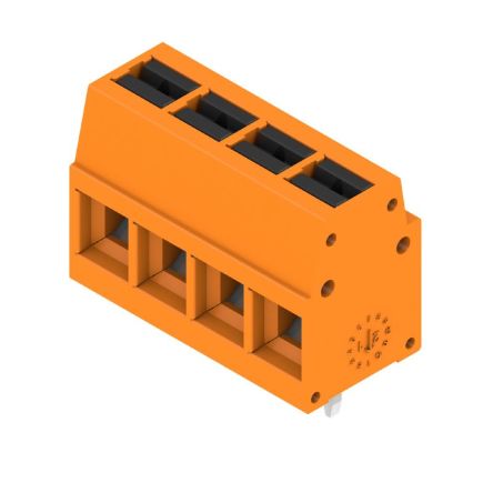 Weidmüller 2786550000 Series PCB Terminal Block, 4-Contact, 5mm Pitch, Push-In, 1-Row, Solder Termination [2786550000]; 688-017