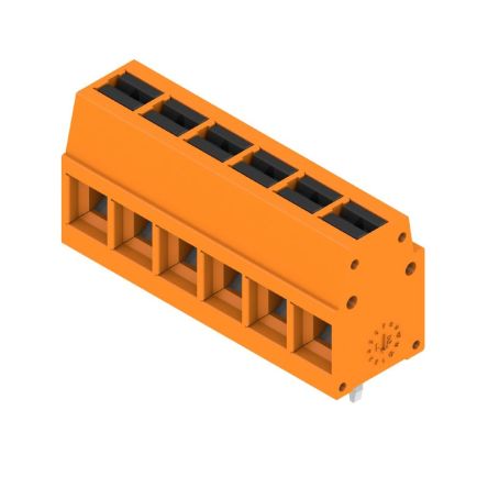 Weidmüller 2786570000 Series PCB Terminal Block, 6-Contact, 5mm Pitch, Push-In, 1-Row, Solder Termination [2786570000]; 688-022