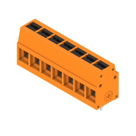 Weidmüller 2786580000 Series PCB Terminal Block, 7-Contact, 5mm Pitch, Push-In, 1-Row, Solder Termination [2786580000]; 688-024