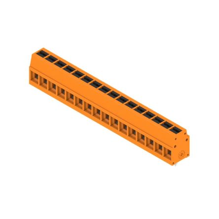 Weidmüller 2786690000 Series PCB Terminal Block, 16-Contact, 5mm Pitch, Push-In, 1-Row, Solder Termination [2786690000]; 688-037
