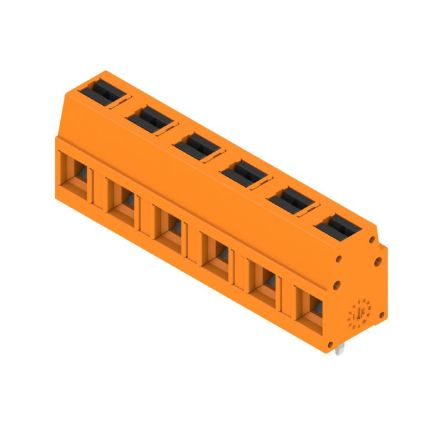 Weidmüller 2787610000 Series PCB Terminal Block, 6-Contact, 7.5mm Pitch, Push-In, 1-Row, Solder Termination [2787610000]; 688-049