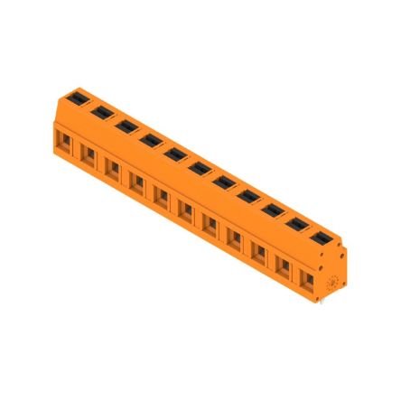 Weidmüller 2787660000 Series PCB Terminal Block, 11-Contact, 7.5mm Pitch, Push-In, 1-Row, Solder Termination [2787660000]; 688-059