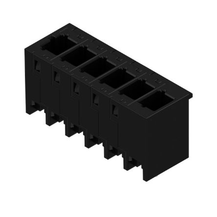 Weidmüller 8000072438 Series Straight Plug-In PCB Socket, 6-Contact, 1-Row, 3.5mm Pitch, Push In Termination [8000072438]; 688-073