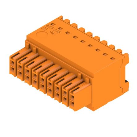 Weidmüller 1277350000 Series Straight Plug-In PCB Socket, 18-Contact, 1-Row, 3.5mm Pitch, Push In Termination [1277350000]; 688-106