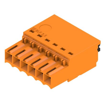 Weidmüller 2459090000 Series Straight Plug-In PCB Socket, 6-Contact, 1-Row, 3.5mm Pitch, Push In Termination [2459090000]; 688-118