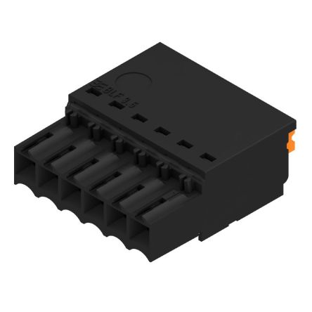 Weidmüller 2459320000 Series Straight Plug-In PCB Socket, 6-Contact, 1-Row, 3.5mm Pitch, Push In Termination [2459320000]; 688-128