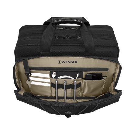 Wenger Legacy Black 16in  Laptop Laptop Bag, Black [653630]; 688-138