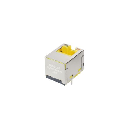 Taoglas RJ45 ICM Series Female RJ45 Connector, Through Hole, Cat5e Right Angle 1 Port 1 -Way [TMJD56311-KBHNL]; 690-687