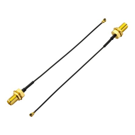 Taoglas CAB.01075 Series Female IPEX MHF to Female IPEX MHF, 100mm, 1.13 Coax Coaxial, Unterminated [CAB.01075]; 690-920