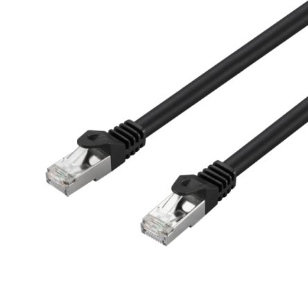 TaoglasTEC11, 1.829m Cat6a, Black RJ45 to Male RJ45 Male, S/FTP Shielded, Terminated PVC Sheath [TEC11BLK2.1829]; 690-954