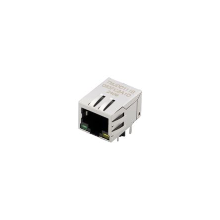 Taoglas TMJDD111B083FC2A1D Series Female Ethernet Connector, Through Hole, Cat5e Right Angle 1 Port 1 -Way [TMJDD111B083FC2A1D]; 690-981