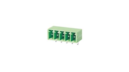 RND, 3.81mm Pitch, RND 205, 3 Way, Right Angled, Pluggable Terminal Block, Pin Header, Through Hole, RND [RND 205-15EDGRC-3.81-03P]; 697-220