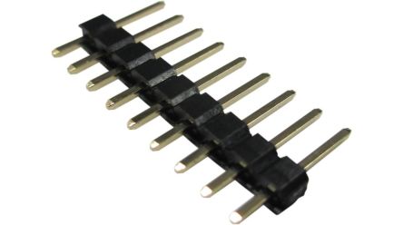 RND RND 205 Series Pin Header, 9 Contact(s), 2.54 mm Pitch, 1 Row(s) [RND 205-00630]; 697-255