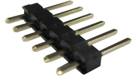 RND RND 205 Series Pin Header, 6 Contact(s), 2.54 mm Pitch, 1 Row(s) [RND 205-00627]; 697-335