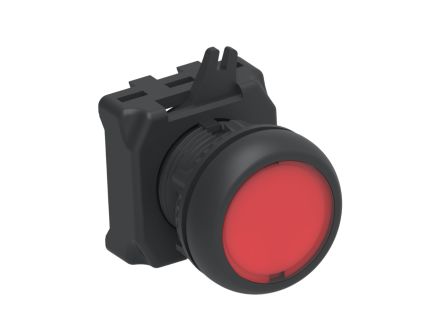 TE Connectivity ALCOSWITCH Series Illuminated Push Button Switch, Momentary, Panel Mount, 22.5mm Cutout, Red LED, IP65 [IPE22FLILRD]; 704-306