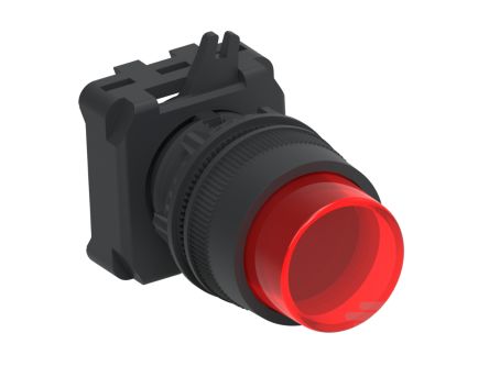 TE Connectivity ALCOSWITCH Series Illuminated Push Button Switch, Momentary, Panel Mount, 22.5mm Cutout, Red LED, IP65 [IPE22EXILRD]; 704-309
