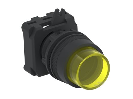 TE Connectivity ALCOSWITCH Series Illuminated Push Button Switch, Momentary, Panel Mount, 22.5mm Cutout, Yellow LED, [IPE22EXILYL]; 704-311