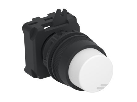 TE Connectivity ALCOSWITCH Series Illuminated Push Button Switch, Momentary, Panel Mount, 22.5mm Cutout, White LED, IP65 [IPE22EXILWH]; 704-312
