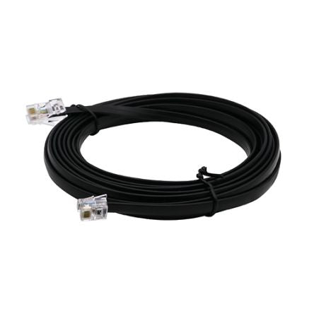 RS PRO Male RJ12 to Male RJ45 6 Core 28 AWG Telephone Cable, 6, Black Sheath, 2m [0]; 707-867