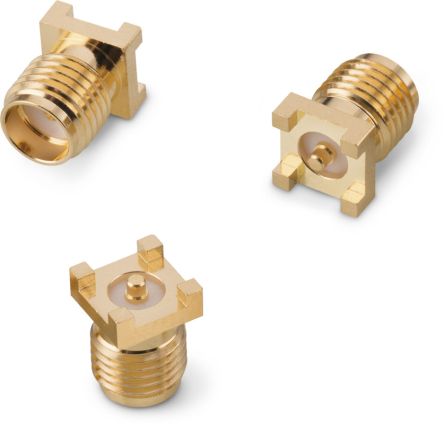 Wurth Elektronik WR-SMA Series, Jack Surface Mount SMA Connector, Solder Termination, Straight Body [60312102114405]; 180-9902
