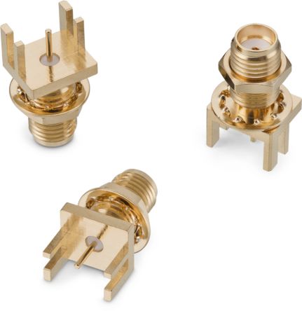 Wurth Elektronik WR-SMA Series, Jack Edge Mount SMA Connector, Solder Termination, Straight Body [60312242114510]; 180-9911