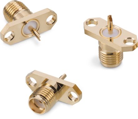 Wurth Elektronik WR-SMA Series, Jack Flange Mount SMA Connector, Solder Termination, Straight Body [60312512114515]; 180-9918