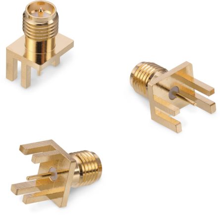 Wurth Elektronik WR-RPSMA Series, Jack Edge Mount SMA Connector, Solder Termination, Straight Body [63012202124505]; 180-9927