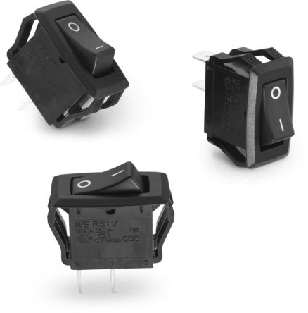Wurth Elektronik SPST Rocker Switch Panel Mount [471005264152]; 185-4080