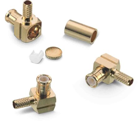 Wurth Elektronik WR-MCX Series, Plug Cable Mount MCX Connector, 50Ω, Crimp Termination, Right Angle Body [60636031210320]; 194-6003