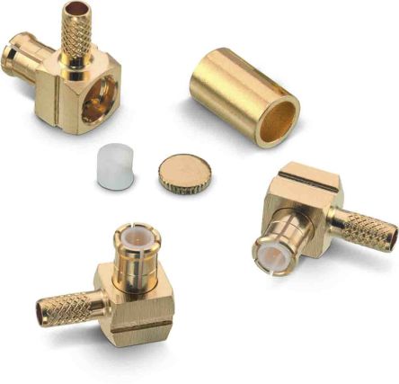 Wurth Elektronik WR-MCX Series, Plug Cable Mount MCX Connector, 50Ω, Crimp Termination, Right Angle Body [60636031210620]; 194-6004