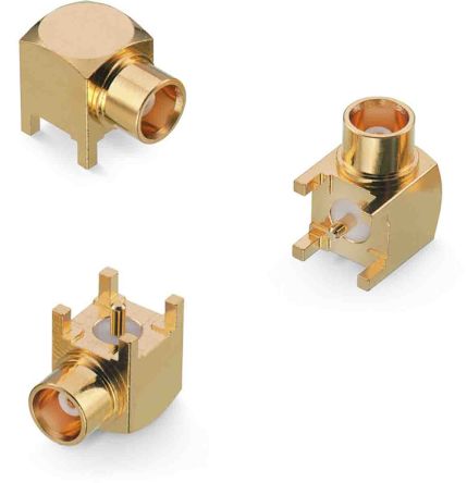 Wurth Elektronik WR-MCX Series, Jack Through Hole MCX Connector, 50Ω, Solder Termination, Right Angle Body [60611002111502]; 194-6013