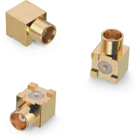 Wurth Elektronik WR-MCX Series, Jack Surface Mount MCX Connector, 50Ω, Solder Termination, Right Angle Body [60611102111303]; 194-6015